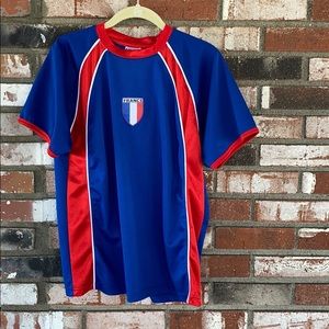 France #9 Soccer Jersey SIZE S/M 100% COTTON🇫🇷⚽️🥅9️⃣👕🩵💙❤️❣️❤️‍🩹❤️‍🔥💔
